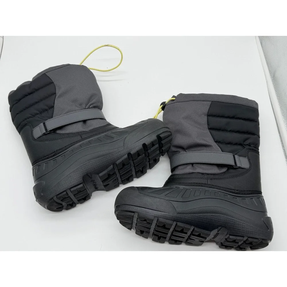 Columbia Powderbug Plus II Kids Snow Boots‎ Black Grey 400g Insulation Size 4